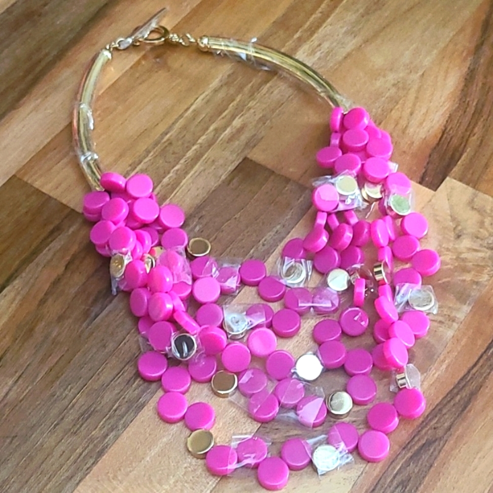 NWOT! Trina Turk Multi-strand Pink/Gold Necklace